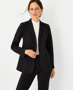 The Petite Two Button Blazer in Double Knit