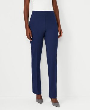 The Side Zip Straight Pant in Bi-Stretch