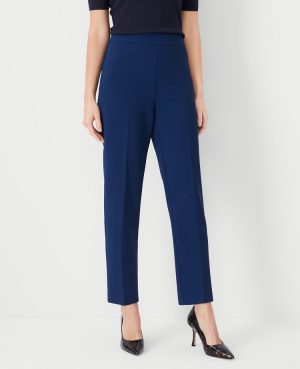 The Side Zip Ankle Pant in Fluid Crepe