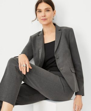 The Petite Notched Two Button Blazer in Seasonless Stretch