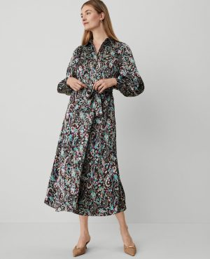 Petite Floral Belted Shirtdress