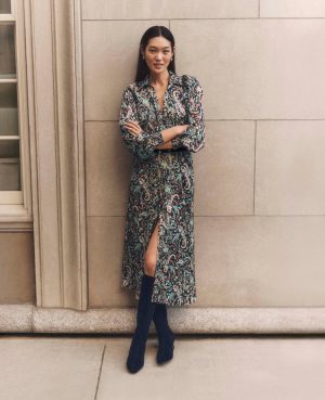 Petite Floral Belted Shirtdress