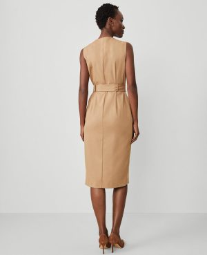 The Petite Wrap Sheath Dress in Seasonless Stretch