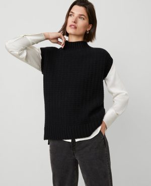 Cashmere Geo Stitch Vest