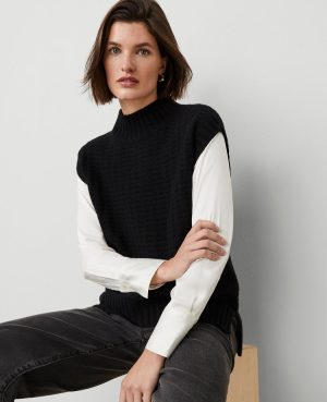 Cashmere Geo Stitch Vest