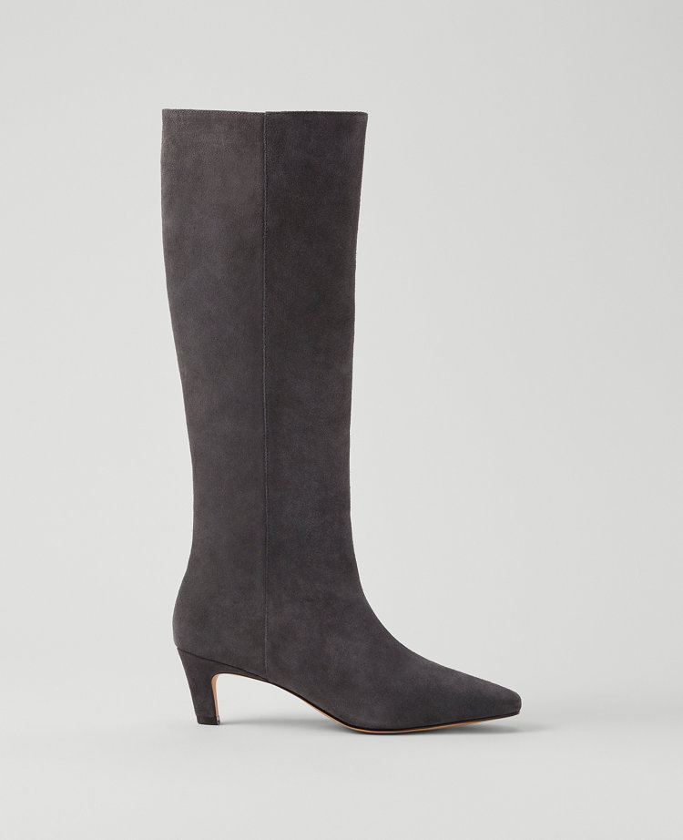 Kitten Heel Suede Boot