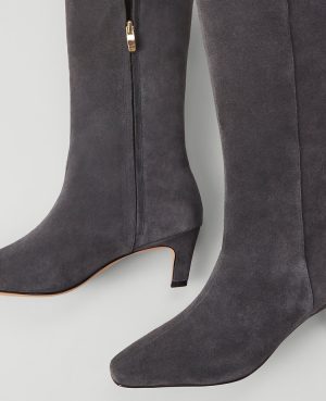 Kitten Heel Suede Boot