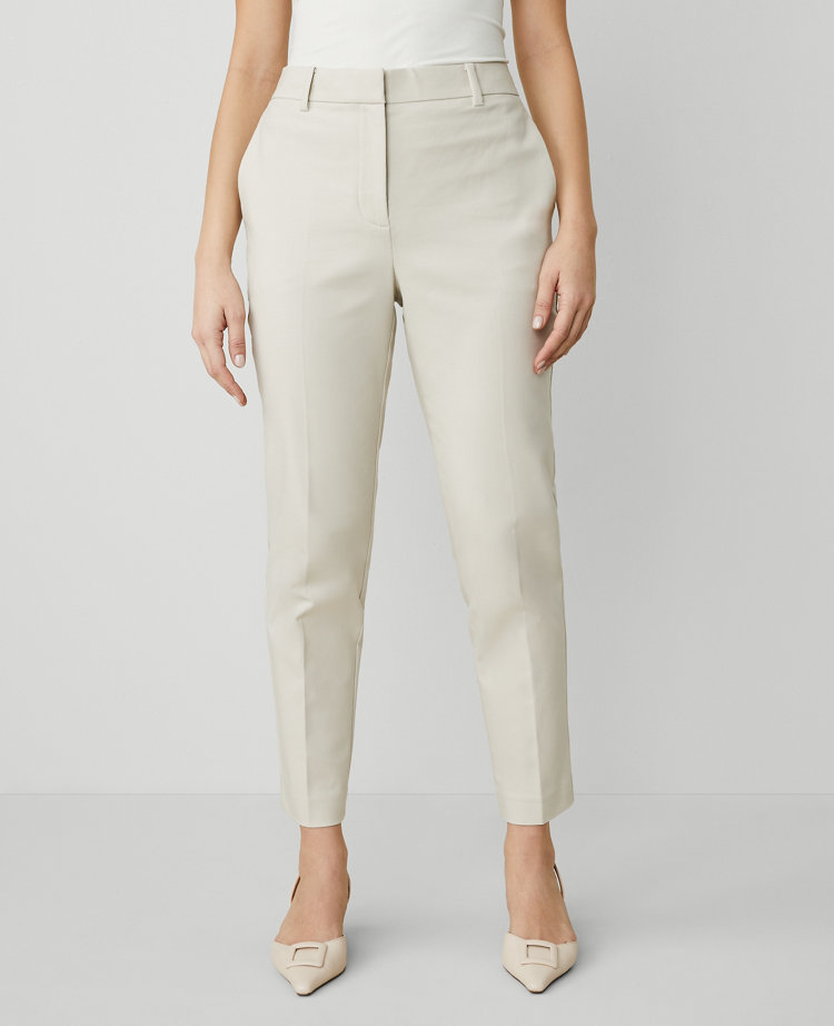 The Petite High Rise Everyday Ankle Pant in Stretch Cotton - Curvy Fit