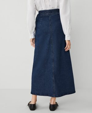 Weekend Collection Denim Wrap Maxi Skirt