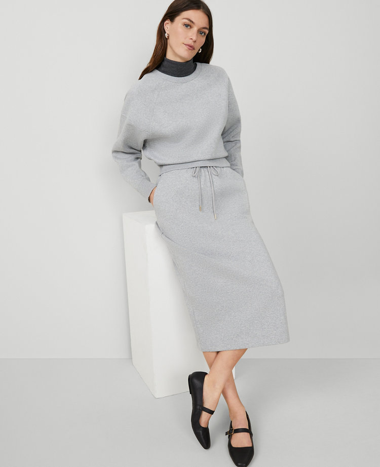 Weekend Collection Fleece Midi Skirt