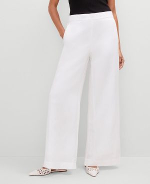The Petite Easy Palazzo Pant in Linen Blend