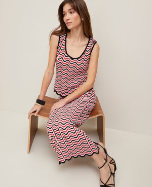 Striped Crochet Sweater Skirt