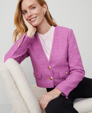 Petite Tweed Cropped Jacket