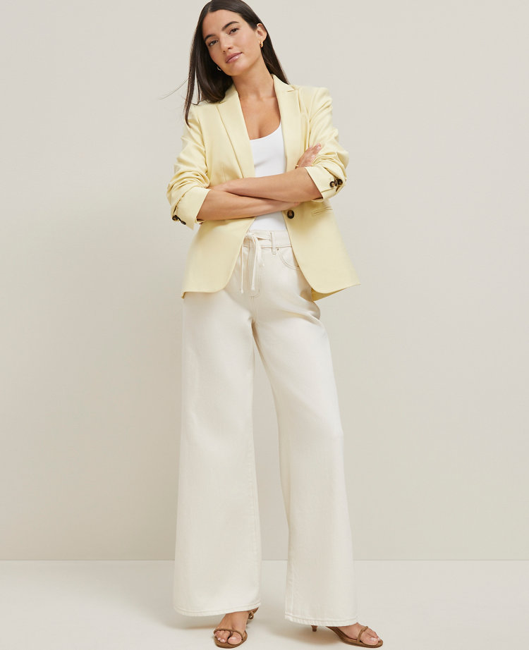 The Petite Drawstring Slouchy Palazzo Jean