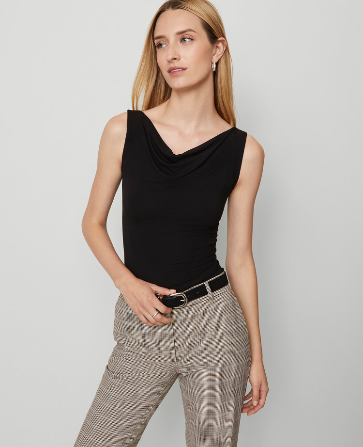 Draped Cowl Neck Top