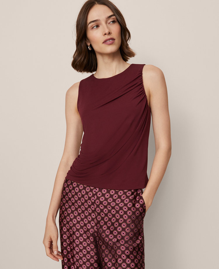 Draped Sleeveless Top