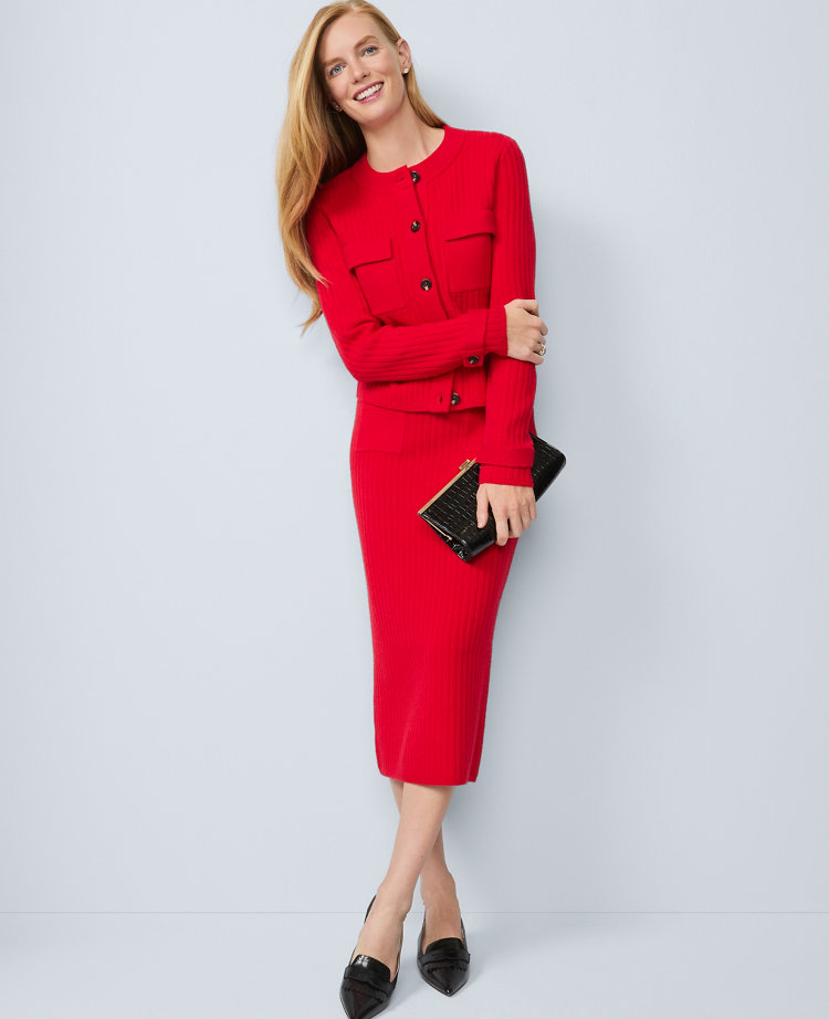 Ribbed Sweater Skirt