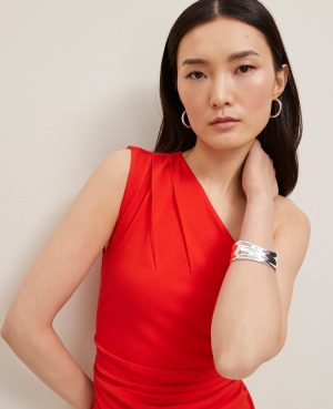 Petite Ruched One Shoulder Top