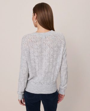 Weekend Collection Pointelle Henley Sweater