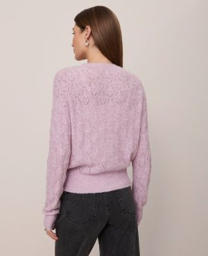 Weekend Collection Pointelle Henley Sweater