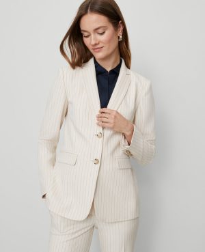 The Petite Greenwich Blazer in Pinstripe
