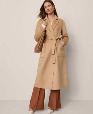 Belted Notch Collar Coat