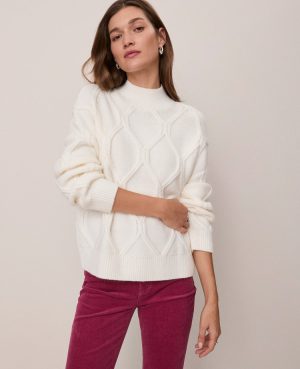 Petite Weekend Collection Cable Sweater
