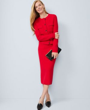 Petite Ribbed Sweater Skirt