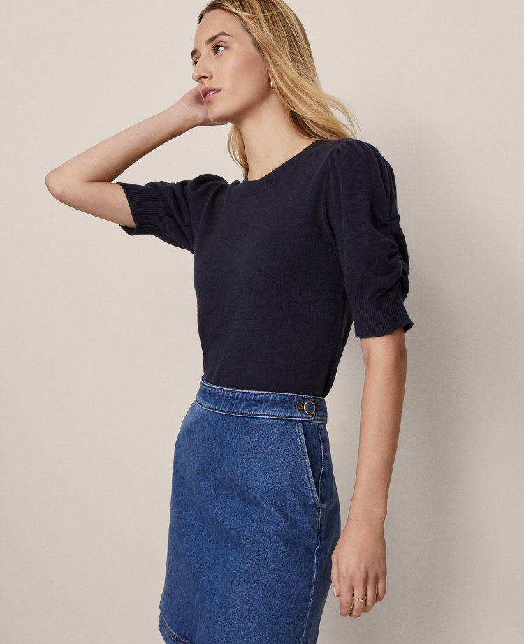 Weekend Collection Ruched Sweater Tee