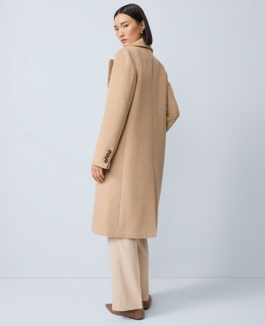 Petite Double Breasted Long Coat