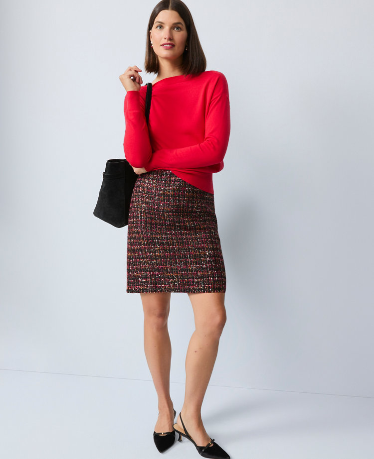 Tweed A-Line Skirt