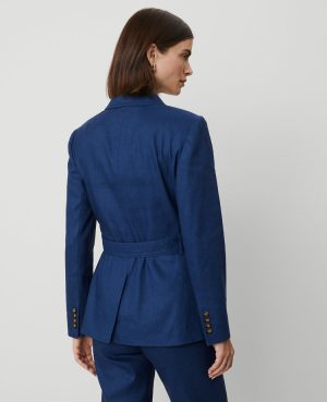 Petite Linen Blend Safari Jacket