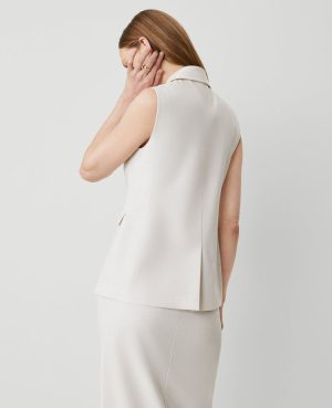 The Petite Long Double Breasted Vest