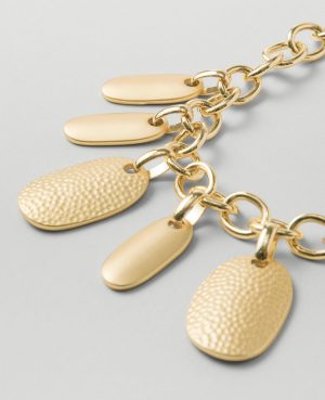 Metal Charm Statement Necklace