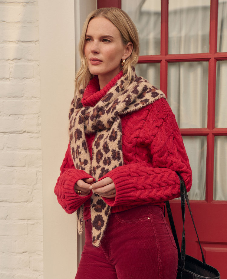 Weekend Collection Cable Turtleneck Sweater