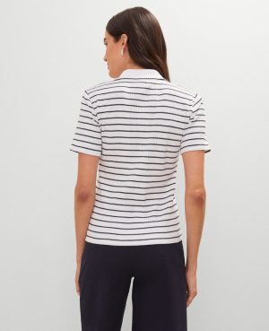 Petite Weekend Collection Striped Polo Shirt