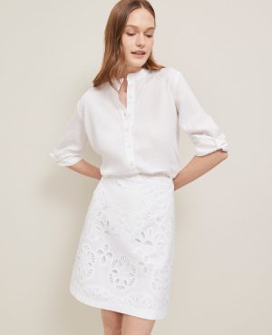 Petite Eyelet A-Line Skirt