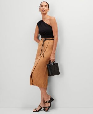 Petite Belted Wrap Skirt