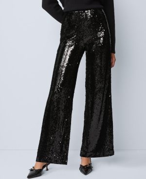 The Perfect Wide-Leg Pant in Sequin