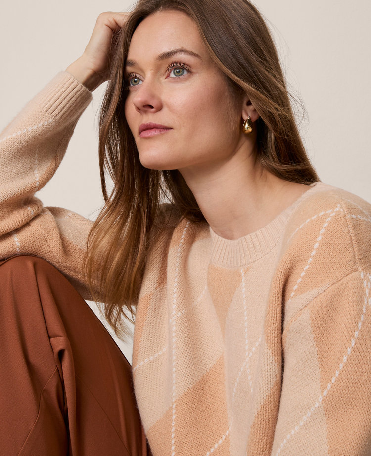 Argyle Crew Neck Sweater