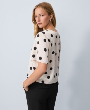 Dotted Satin Top