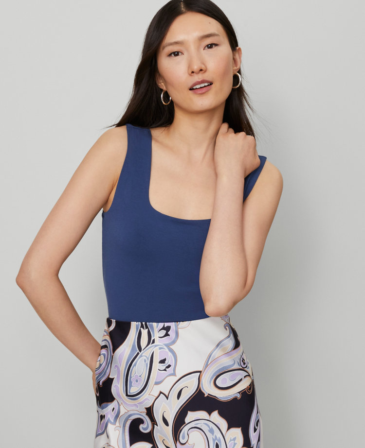 Petite Square Neck Tank Top