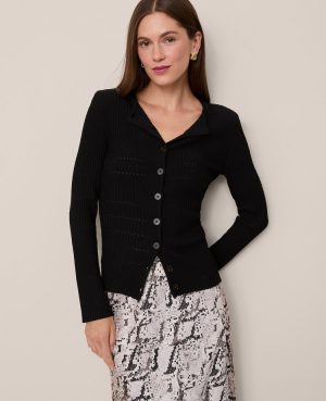 Ribbed V-Neck Cardigan