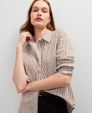 Petite Striped Relaxed Perfect Shirt