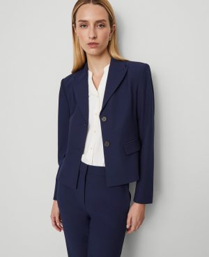 The Shorter Two Button Blazer in Bi-Stretch