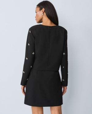 Embellished Crew Neck Blouse