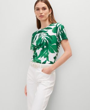 Petite Floral Crew Neck Tee
