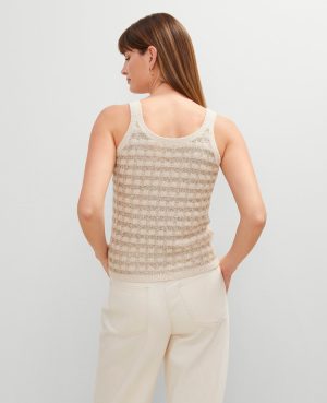 Petite Metallic Tweed Tank