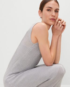 Scoop Neck Metallic Dress