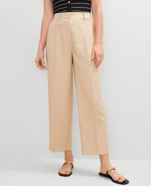 The Petite Relaxed Ankle Pant in Linen Blend